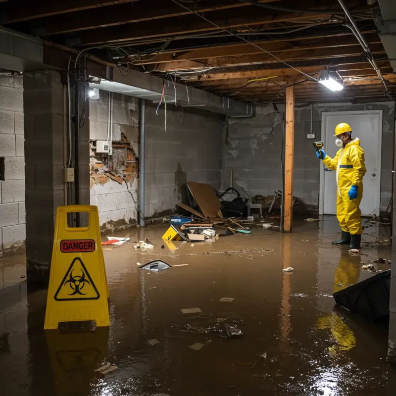 Flooded Basement Electrical Hazard in Seabrook, MD Property